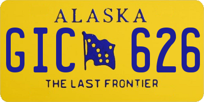 AK license plate GIC626