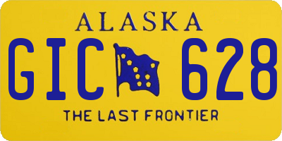 AK license plate GIC628