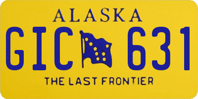 AK license plate GIC631