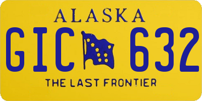 AK license plate GIC632