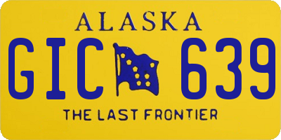 AK license plate GIC639
