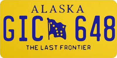 AK license plate GIC648