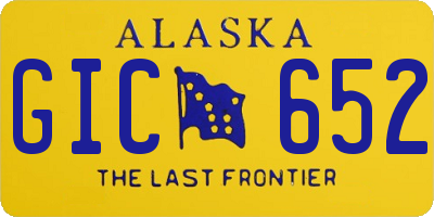 AK license plate GIC652