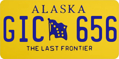 AK license plate GIC656
