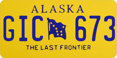 AK license plate GIC673