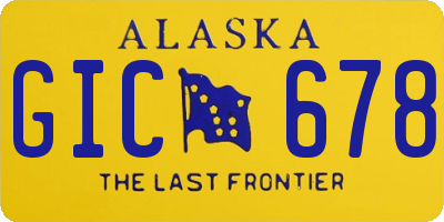 AK license plate GIC678