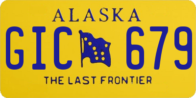 AK license plate GIC679