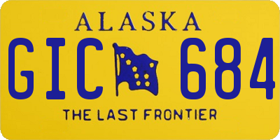 AK license plate GIC684