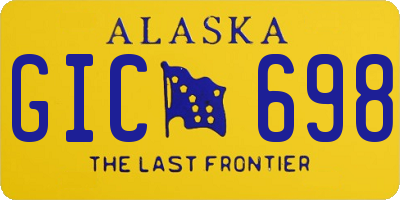 AK license plate GIC698