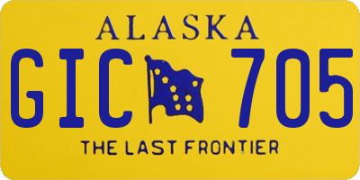 AK license plate GIC705