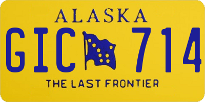AK license plate GIC714