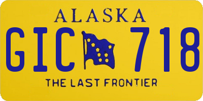 AK license plate GIC718