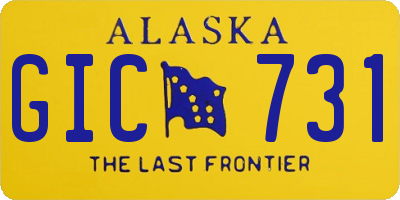 AK license plate GIC731