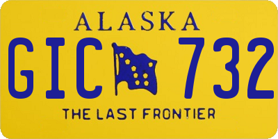AK license plate GIC732