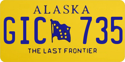 AK license plate GIC735
