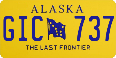 AK license plate GIC737