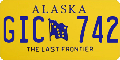 AK license plate GIC742