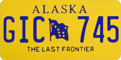 AK license plate GIC745