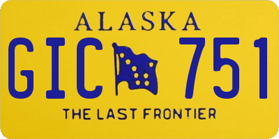 AK license plate GIC751