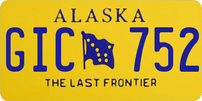 AK license plate GIC752
