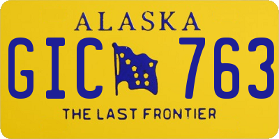 AK license plate GIC763