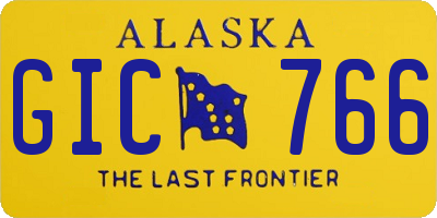 AK license plate GIC766