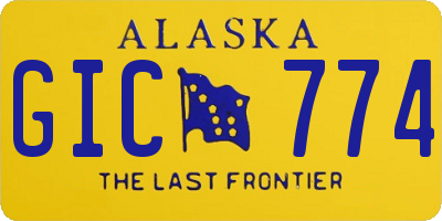 AK license plate GIC774