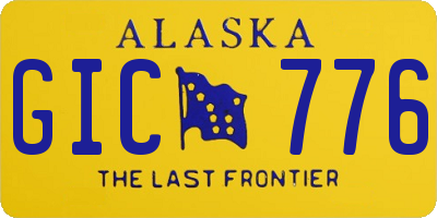 AK license plate GIC776