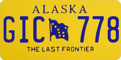 AK license plate GIC778