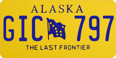 AK license plate GIC797