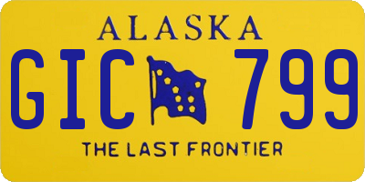 AK license plate GIC799