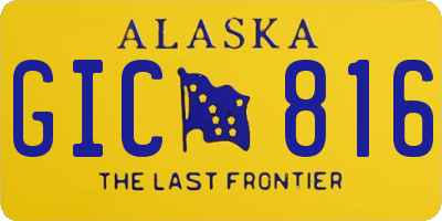 AK license plate GIC816