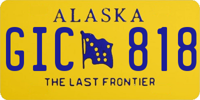 AK license plate GIC818
