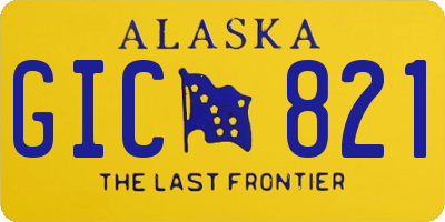 AK license plate GIC821