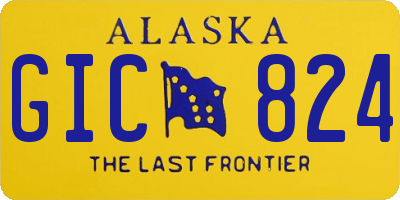 AK license plate GIC824