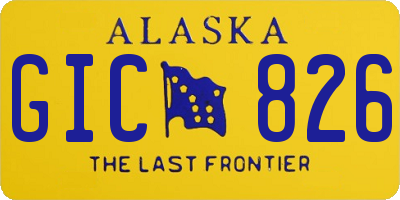 AK license plate GIC826