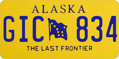 AK license plate GIC834