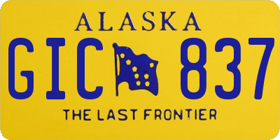 AK license plate GIC837