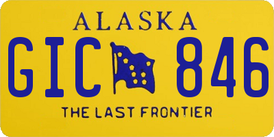 AK license plate GIC846