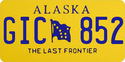 AK license plate GIC852