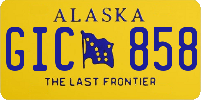 AK license plate GIC858