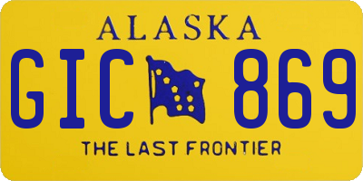 AK license plate GIC869