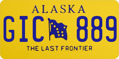 AK license plate GIC889