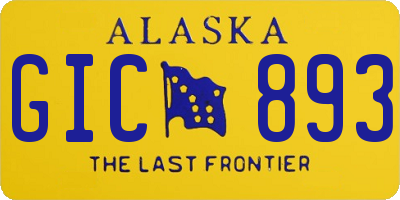 AK license plate GIC893