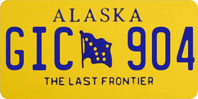 AK license plate GIC904
