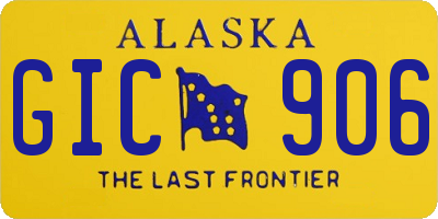 AK license plate GIC906