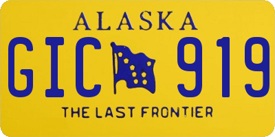 AK license plate GIC919