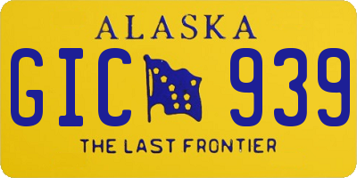 AK license plate GIC939