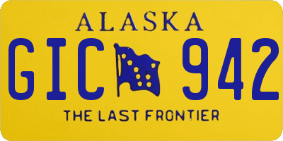 AK license plate GIC942