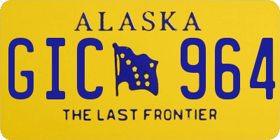 AK license plate GIC964
